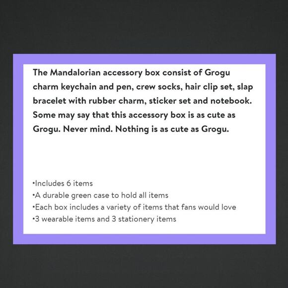 Baby Yoda Grogu 6 Piece Collectible Accessory Set with Carry Case Box - Picture 10 of 12